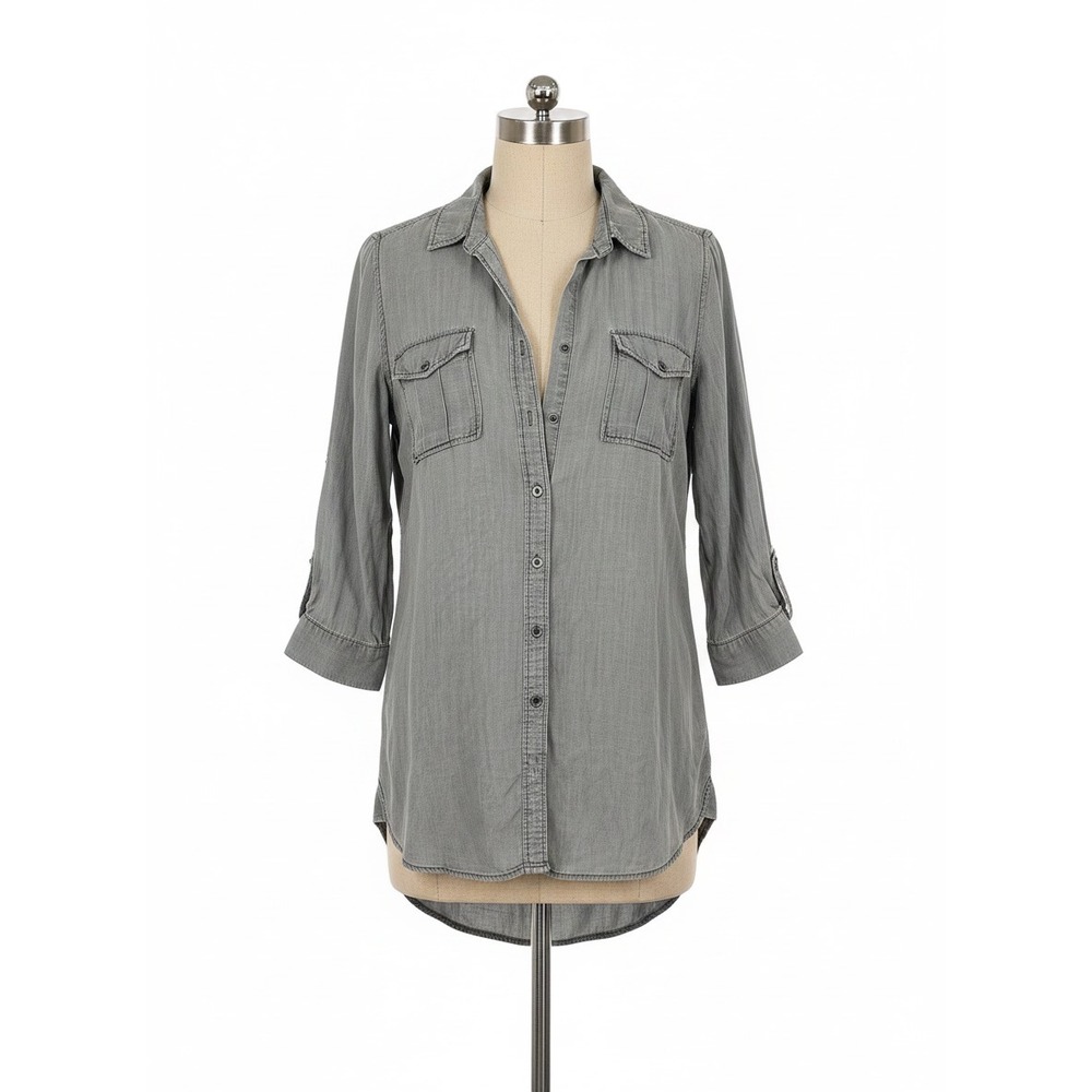 Philosophy Republic Clothing Grey Tencel Lyocell Button Down Shirt‎ Medium